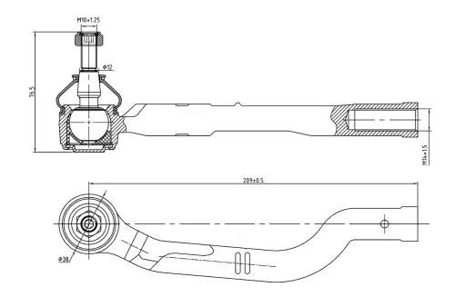 Рулевая тяга S&K SKTE2140