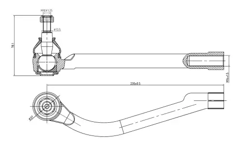 Рулевая тяга S&K SKTE2170