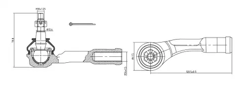 Рулевая тяга S&K SKTE2253