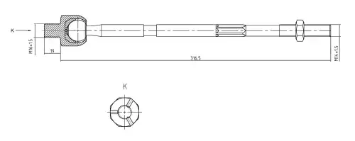 Рулевая тяга S&K SKTR1052