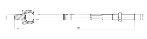 Рулевая тяга S&K SKTR1056