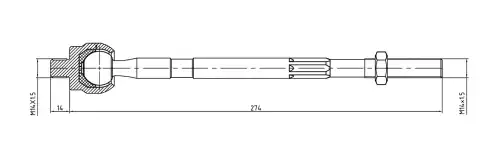 Рулевая тяга S&K SKTR1068