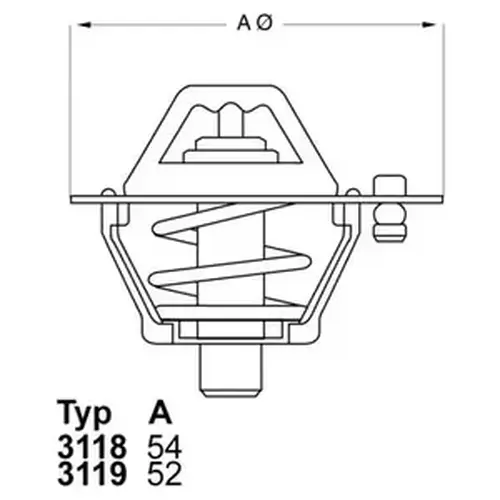 Термостат системы охлаждения WAHLER 3118.82D1