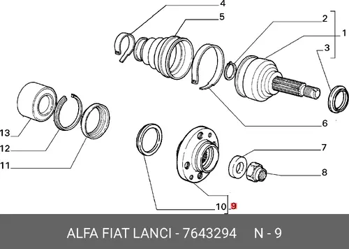 Ступица FIAT 7643294
