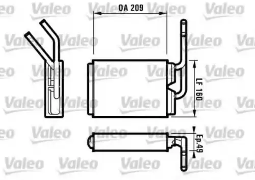 Радиатор печки VALEO 812154
