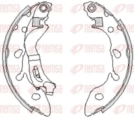 Тормозные колодки барабанные задняя ось REMSA 4249.00