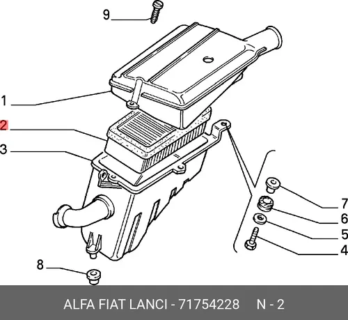 Фильтр воздушный ALFA ROMEO 7 175 4228