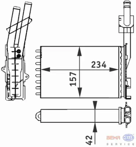 Радиатор печки BEHR 8FH 351 313-051