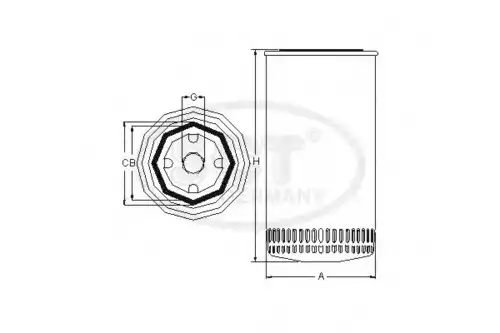Фильтр масляный SCT SM5006 MB