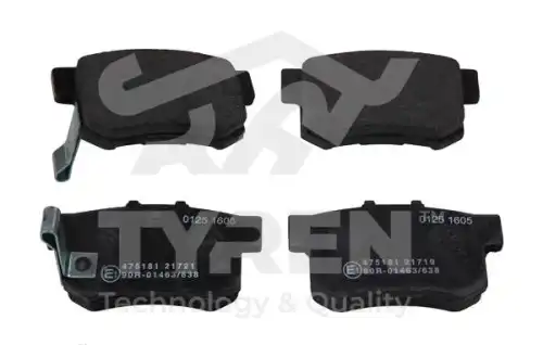 Тормозные колодки дисковые TYREN TYR1221721