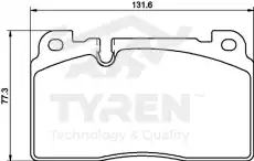 Тормозные колодки дисковые TYREN TYR1222481