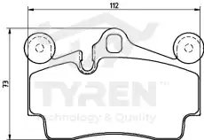 Тормозные колодки дисковые TYREN TYR1219741