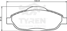 Тормозные колодки дисковые TYREN TYR1217481