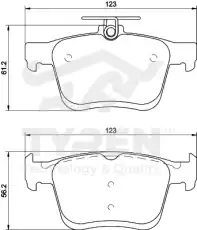 Тормозные колодки дисковые TYREN TYR1222331