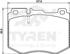 Тормозные колодки дисковые TYREN TYR1215741