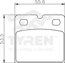 Тормозные колодки дисковые TYREN TYR1222341