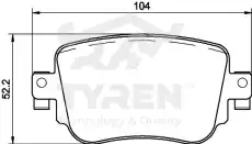 Тормозные колодки дисковые TYREN TYR1222361