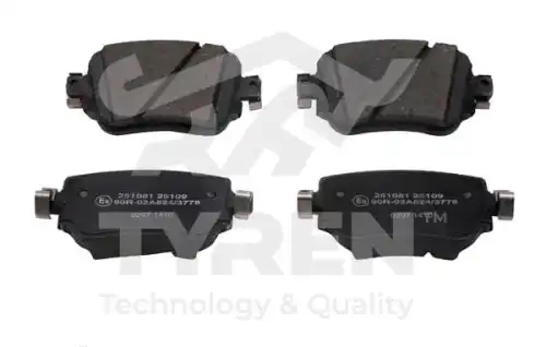 Тормозные колодки дисковые TYREN TYR1222361