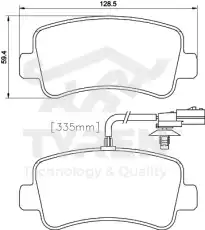 Тормозные колодки дисковые TYREN TYR1217051
