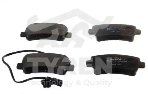 Тормозные колодки дисковые TYREN TYR1217051