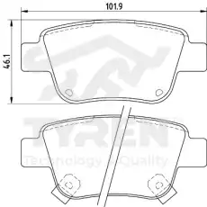 Тормозные колодки дисковые TYREN TYR1218851
