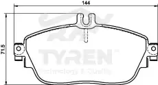 Тормозные колодки дисковые TYREN TYR1215621