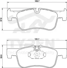 Тормозные колодки дисковые TYREN TYR1210861