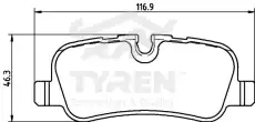 Тормозные колодки дисковые TYREN TYR1218251