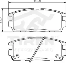 Тормозные колодки дисковые TYREN TYR1216971