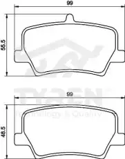 Тормозные колодки дисковые TYREN TYR1220231