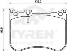 Тормозные колодки дисковые TYREN TYR1215761