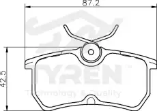 Тормозные колодки дисковые TYREN TYR1213411