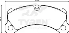 Тормозные колодки дисковые TYREN TYR1220801