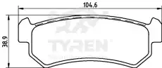 Тормозные колодки дисковые TYREN TYR1220311