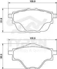 Тормозные колодки дисковые TYREN TYR1211711