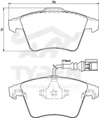 Тормозные колодки дисковые TYREN TYR1219831