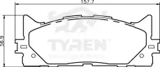 Тормозные колодки дисковые TYREN TYR1222101