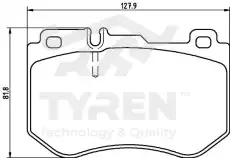 Тормозные колодки дисковые TYREN TYR1215781