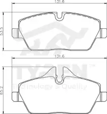 Тормозные колодки дисковые TYREN TYR1210991