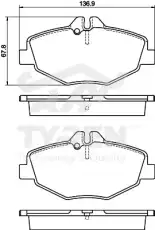 Тормозные колодки дисковые TYREN TYR1215381