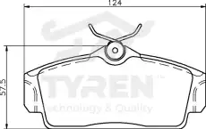Тормозные колодки дисковые TYREN TYR1212081