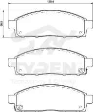 Тормозные колодки дисковые TYREN TYR1214551