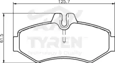 Тормозные колодки дисковые TYREN TYR1215301