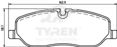 Тормозные колодки дисковые TYREN TYR1218241