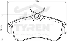 Тормозные колодки дисковые TYREN TYR1211851