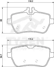 Тормозные колодки дисковые TYREN TYR1215771