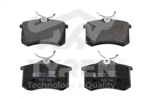 Тормозные колодки дисковые TYREN TYR1221781