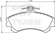 Тормозные колодки дисковые TYREN TYR1221691