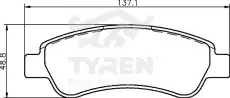 Тормозные колодки дисковые TYREN TYR1211561