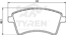 Тормозные колодки дисковые TYREN TYR1217871
